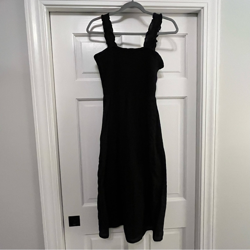 Black Sleeveless Sundress Dress